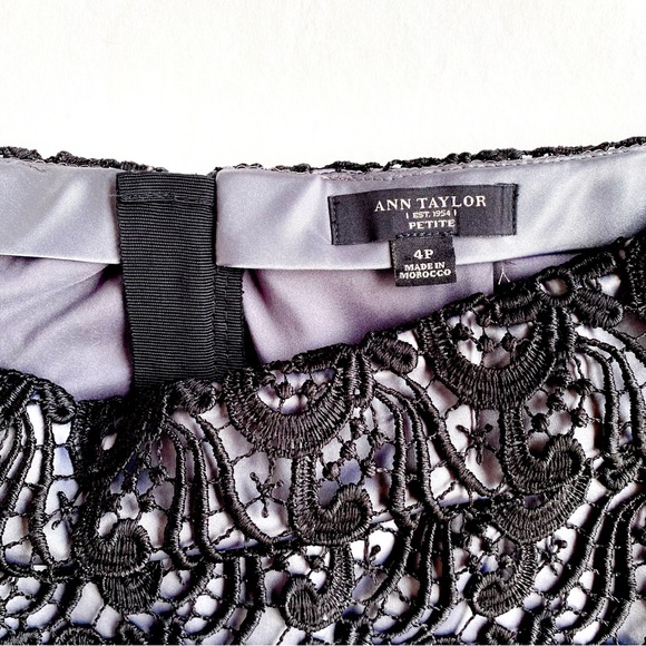 Vintage Ann Taylor Petite Elegant Black Lace Pencil Skirt - Picture 5 of 9